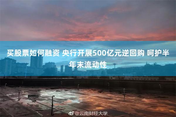 买股票如何融资 央行开展500亿元逆回购 呵护半年末流动性