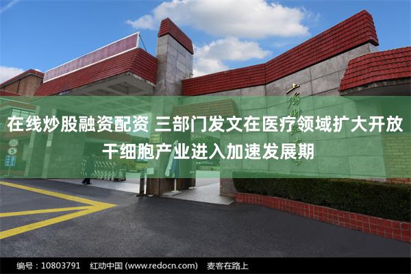 在线炒股融资配资 三部门发文在医疗领域扩大开放 干细胞产业进入加速发展期